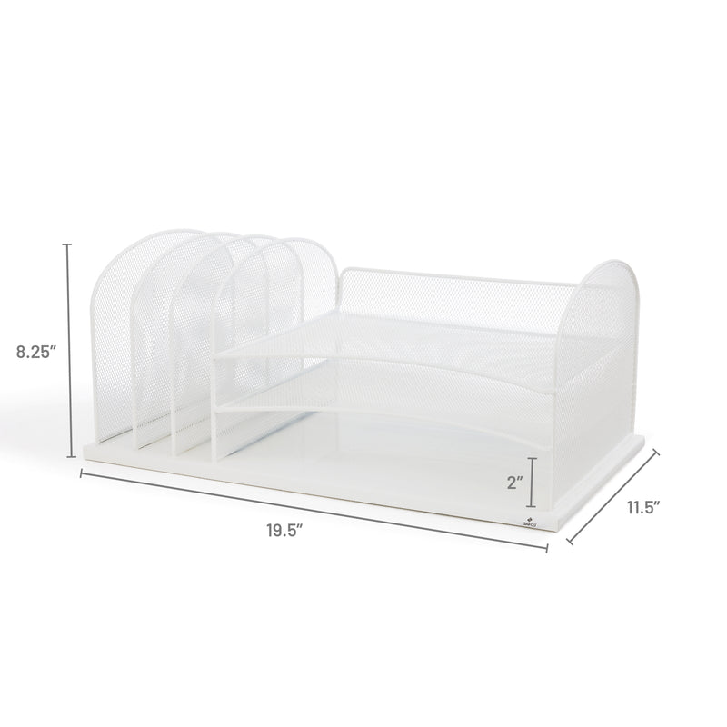 Onyx™ Mesh Desk Organizer 3 Horizontal/3 Upright sections