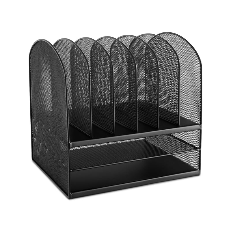 Onyx™ Mesh Desk Organizer 2 Horizontal/6 Upright Sections