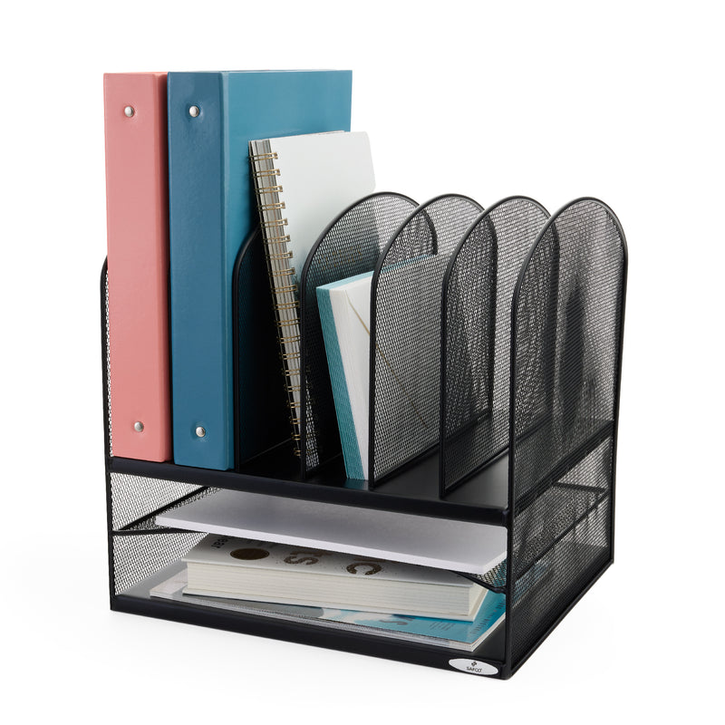 Onyx™ Mesh Desk Organizer 2 Horizontal/6 Upright Sections