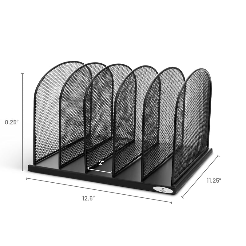 Onyx™ Mesh Desk Organizer 5 Upright Sections