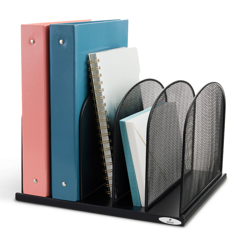 Onyx™ Mesh Desk Organizer 5 Upright Sections