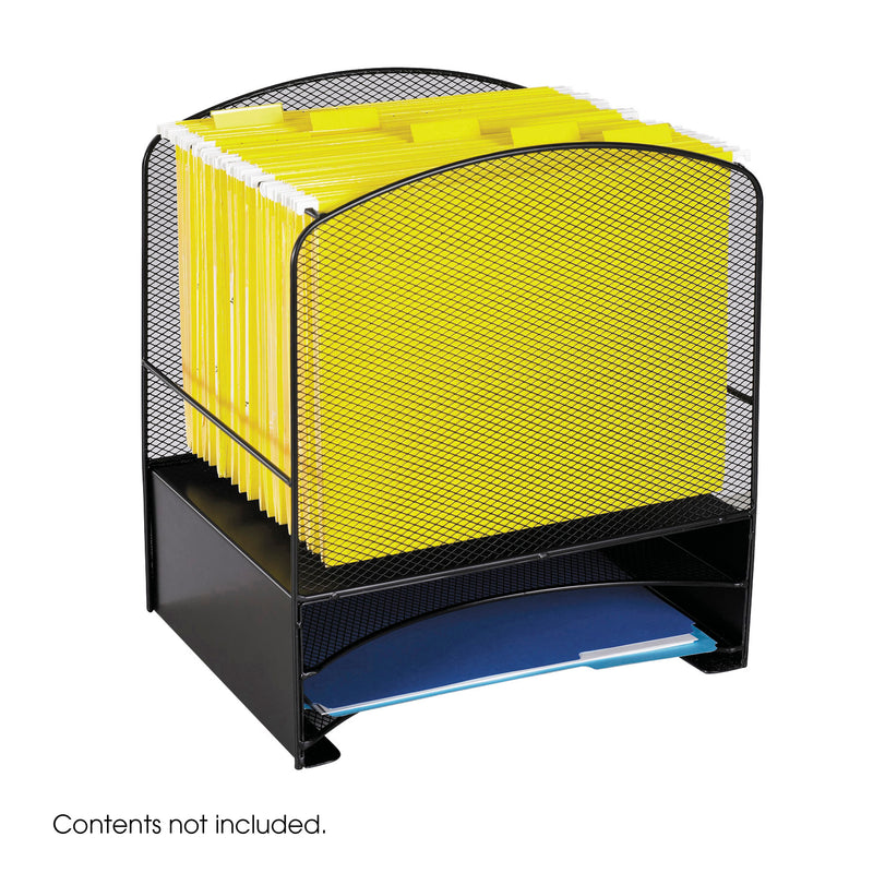 Onyx™ Mesh Desk Hanging File/2 Horizontal Sorters