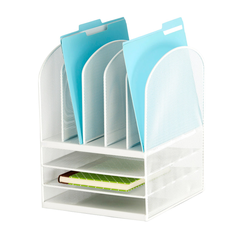 Onyx™ Mesh Desk Organizer 3 Horizontal 5 Upright