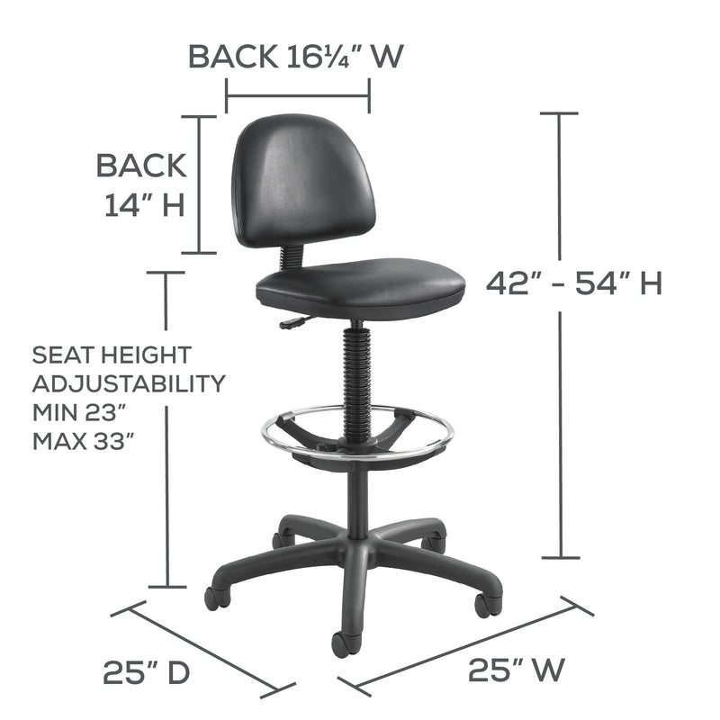 Precision Vinyl Extended-Height Chair with Footring