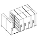 Mobile Lite Typical 15' x 9'; Letter End Tab Filing, 7-Tier, Locking System, 6,527 LFI