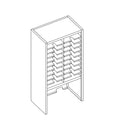 Mailflow Systems Sorter, Closed Back w/ 15" Elevation; 20 Sorting Pockets 15”D