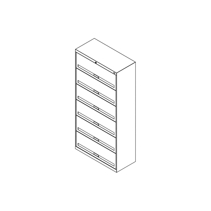 Flip 'N File™ 6 Tier, W/ Doors, 36" W x 75" H