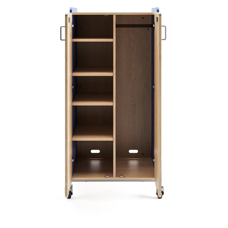 Whiffle Typical 5 Double 60", Wardrobe Bar & Single Shelves, Two Double Doors