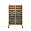 Whiffle Typical 14 Double Column 48" Totes & Single Shelves, Two Double Doors