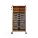 Whiffle Typical 15 Double Column 60" Totes & Single Shelves, Two Double Doors