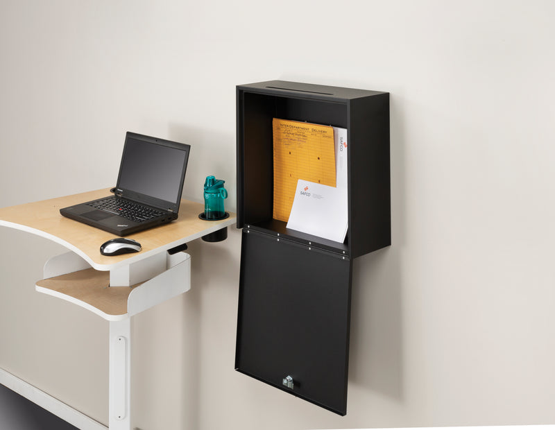 18x18" Wall-Mounted Interoffice Mailbox with Lock