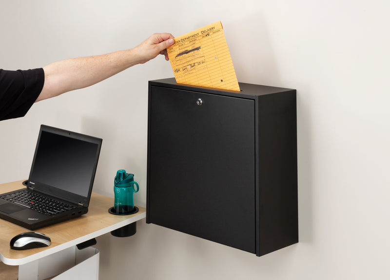 18x18" Wall-Mounted Interoffice Mailbox with Lock