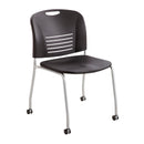 Vy™ Straight Leg Stack Chair With Caster, Poly Back & Seat (Qty. 2)