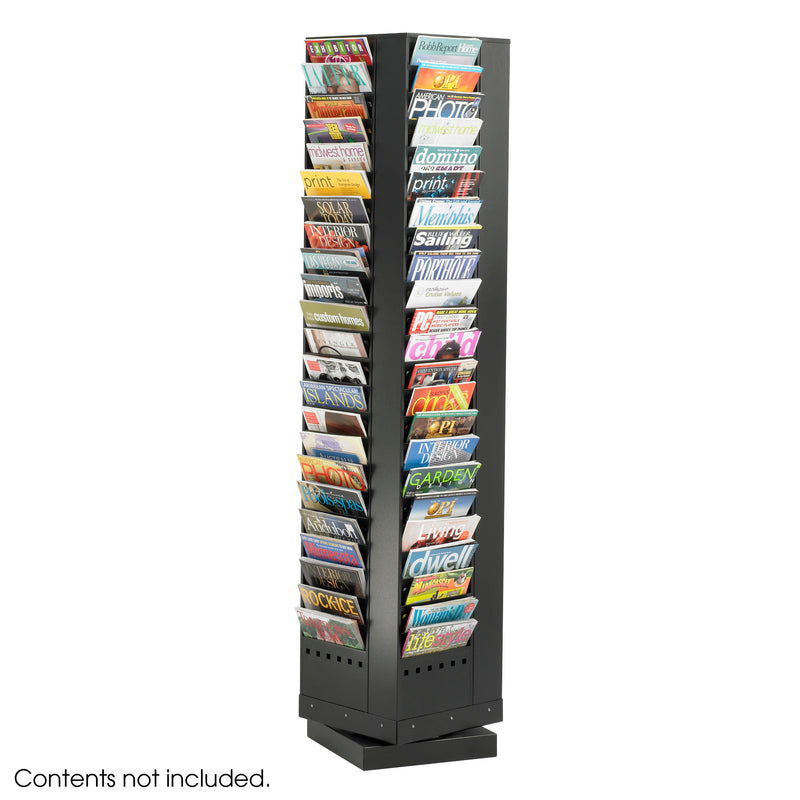 92-Pocket Steel Rotary Magazine Rack