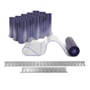 Aleco Clear-Flex II Smooth 6'x7' Strip Door Kit w/ MaxBullet Angle Aluminum Hardware