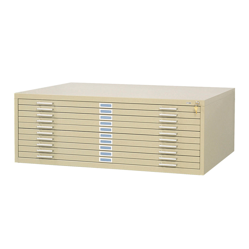 10-Drawer Steel Flat File for 30" x 42" Documents