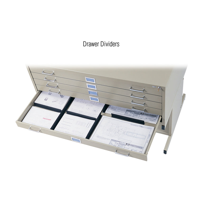 5-Drawer Steel Flat File for 24" x 36" Documents