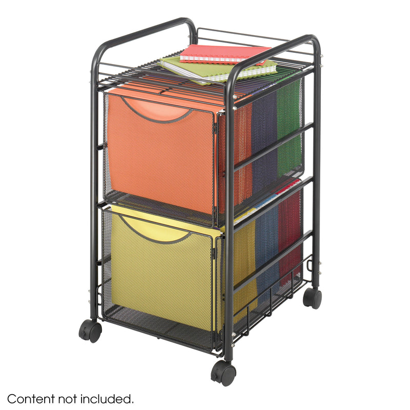 Onyx™ Mesh File Cart with 2 File Drawers