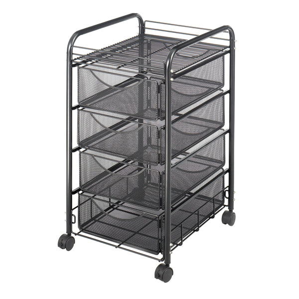 Onyx™ Mesh File Cart with 4 Drawers