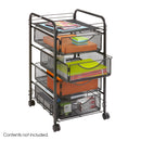 Onyx™ Mesh File Cart with 4 Drawers