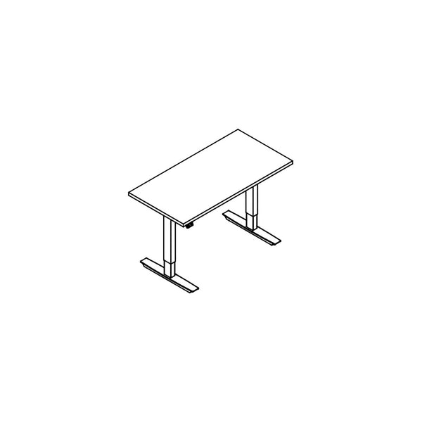 ML Series - Rectangular Table, 2 Stage, 2 Leg, 48 x 24"