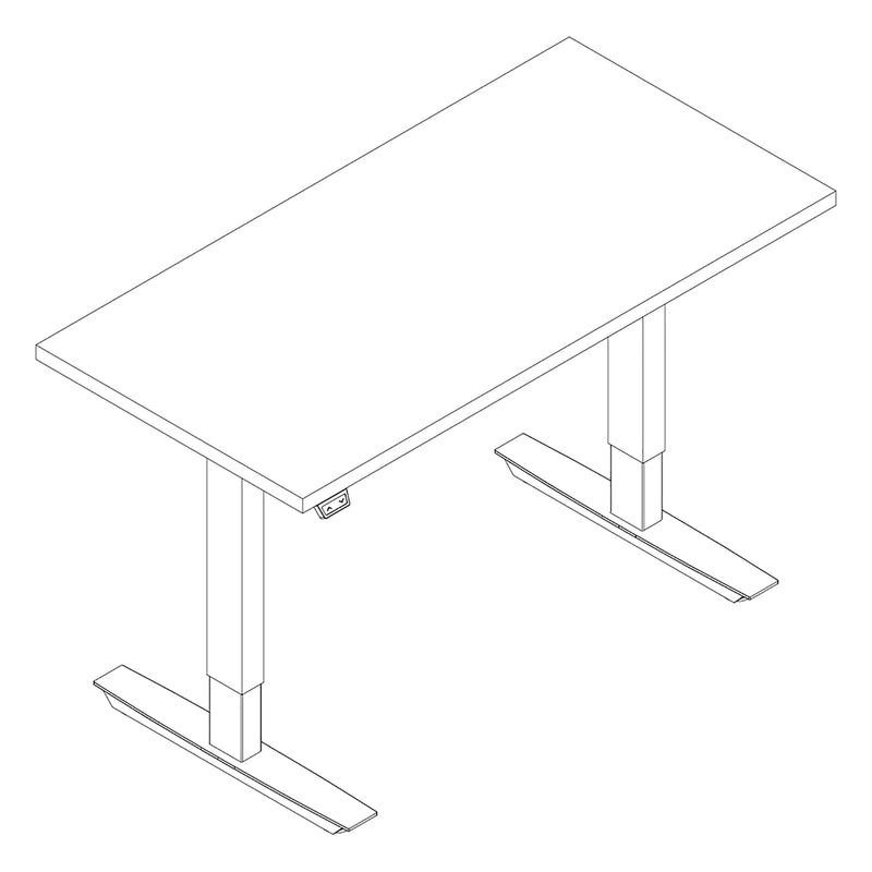 ML Series - Rectangular Table, 2 Stage, 2 Leg, 48 x 30"