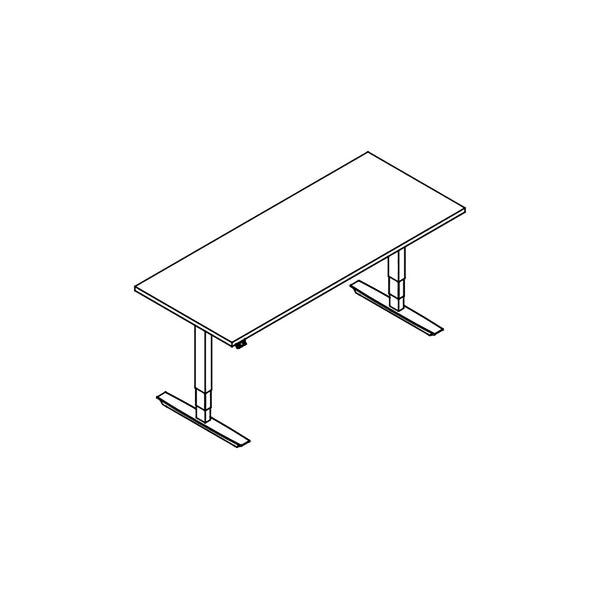 ML Series - Rectangular Table, 3 Stage, 2 Leg, 48 x 24"