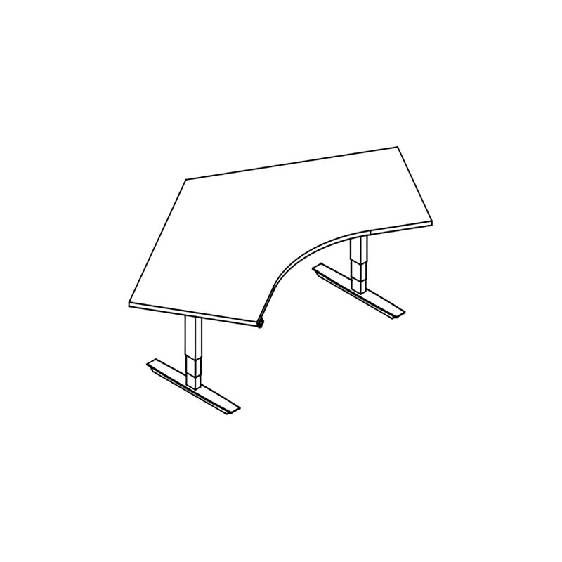 ML Series - 120 Degree Table, 3 Stage, 2 Leg 42 x 30"