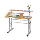 Height-Adjustable Split Level Drafting Table