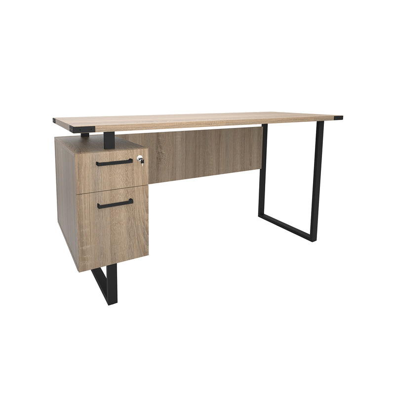 Mirella SOHO Desk with Built-In Pedestal