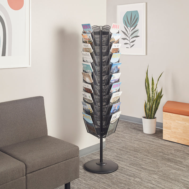 Onyx™ Rotating Mesh Magazine Stand