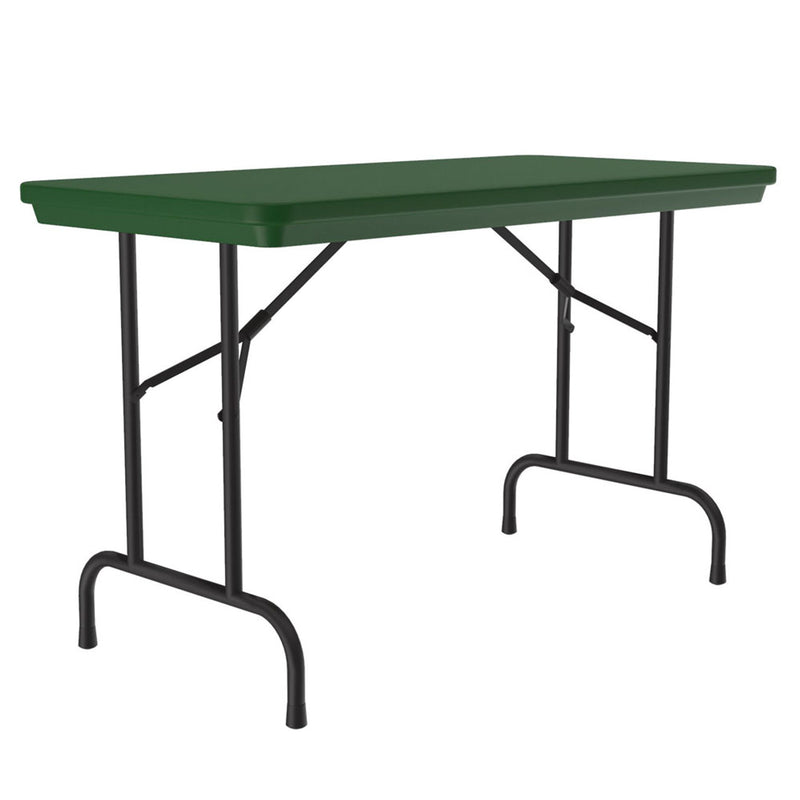 Colorful Blow Mold Fixed Height Folding Table - 48" x 24"