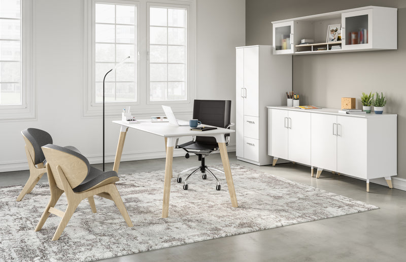 Resi® Desk 30X60 White Wood Leg