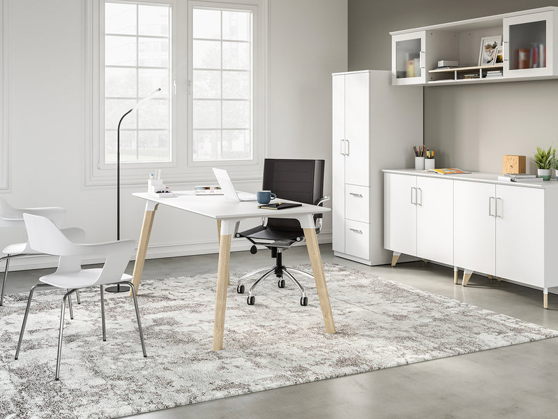 Resi® Desk 30X60 White Wood Leg