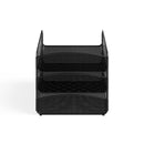 Onyx Desk Organizer, Triple Tray, Mesh, Knock Down
