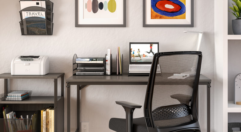 Onyx Desk Organizer, 3 Horizontal / 3 Upright, Mesh, Knock Down