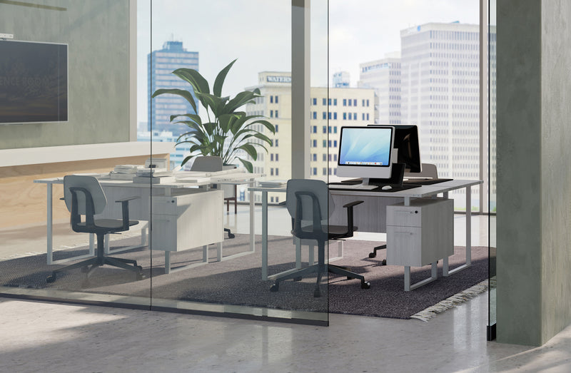 Mirella SOHO Desk with Built-In Pedestal