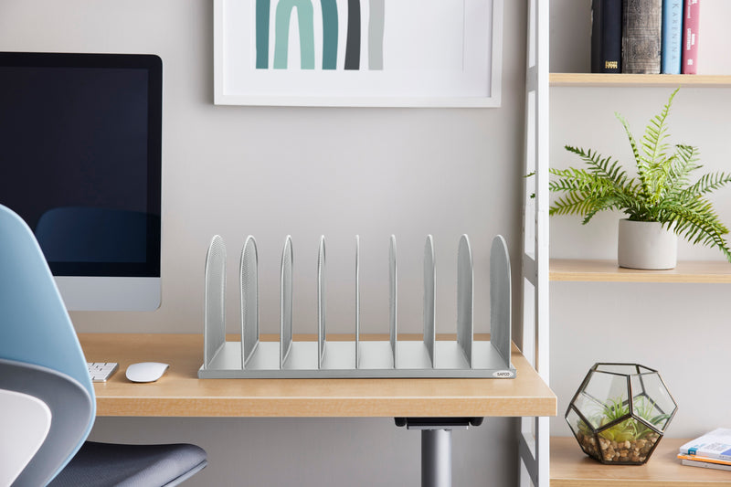 Onyx™ Mesh Desk Organizer 8 Upright Sections