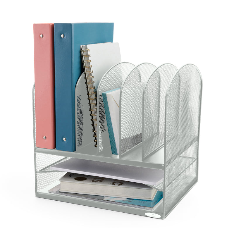 Onyx™ Mesh Desk Organizer 2 Horizontal/6 Upright Sections