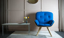 Beyond Chair Tufted Cushion Premium Veneer Shell Wood Legs
