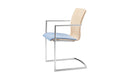 Axis Wood Shell with Upholstered Seat Pad Cantilever Chair