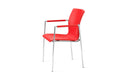 Axis Fully Upholstered Four Leg Chair With Arms
