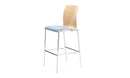 Axis Four Leg Wood Shell with Upholstered Seat Pad Stool Armless