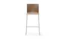 Axis 30 Inch Sled Frame Wood Shell Stool Mid Back