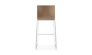 Axis 30 Inch Sled Frame Wood Shell Stool Mid Back