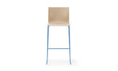 Axis 30 Inch Sled Frame Wood Shell Stool Mid Back