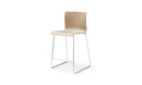 Axis Sled Frame Wood Shell Stool Mid Back