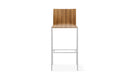 Axis Four Leg Wood Shell Stool Mid Back