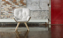 Beyond Chair Tufted Cushion Premium Veneer Shell Wood Legs