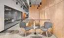 Beyond Chair Channel Stitch Premium Veneer Shell Wood Legs